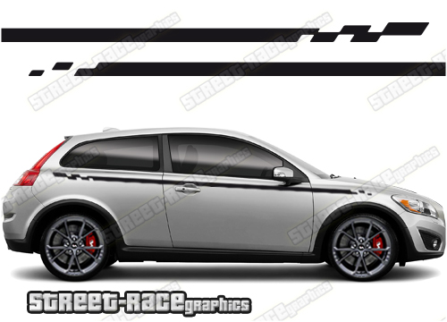 Volvo C30 racing stripes 012