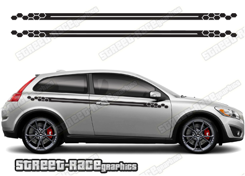 Volvo C30 racing stripes 013