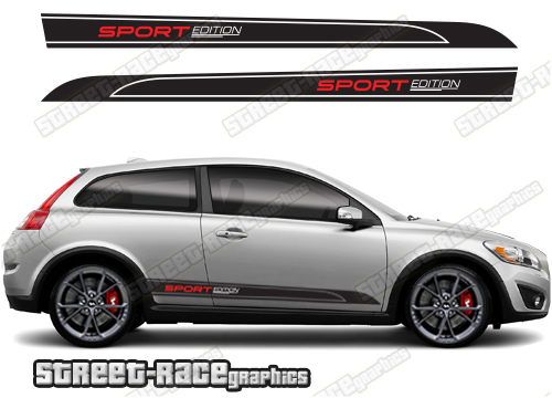 Volvo C30 racing stripes 018