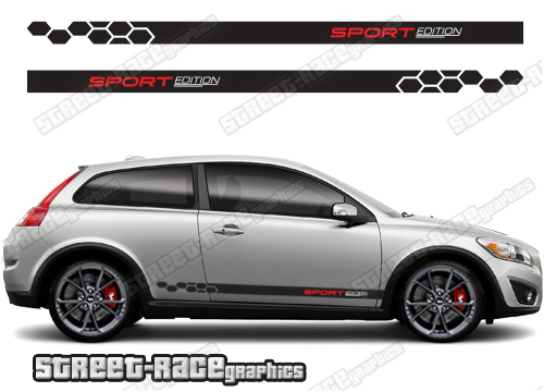Volvo C30 racing stripes 020