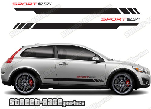 Volvo C30 racing stripes 023