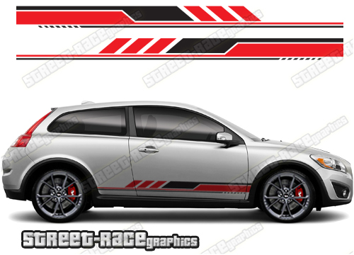 Volvo C30 racing stripes 029
