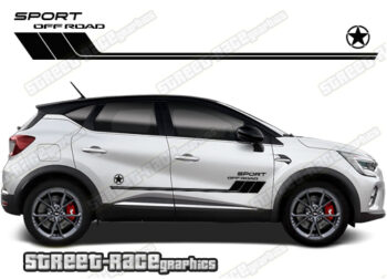 Renault Captur 065 - off road 4x4 racing stripes