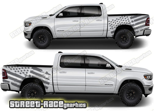 Dodge RAM large 045 - USA Flag
