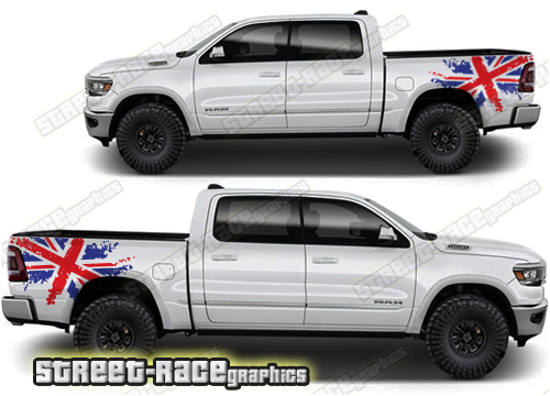 Dodge RAM large 046 - UK Flag