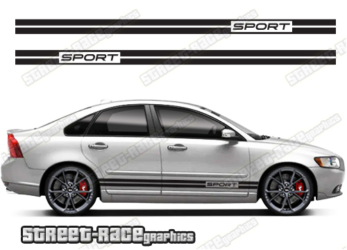 Volvo S40 racing stripes 006