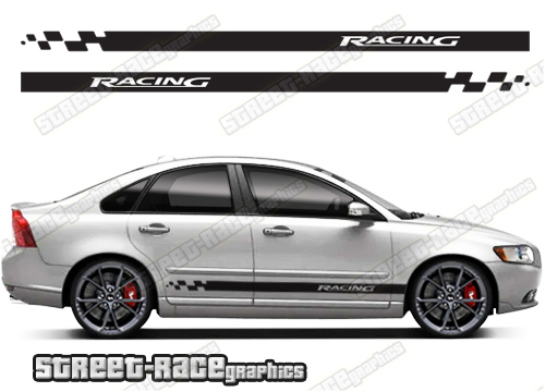 Volvo S40 racing stripes 010