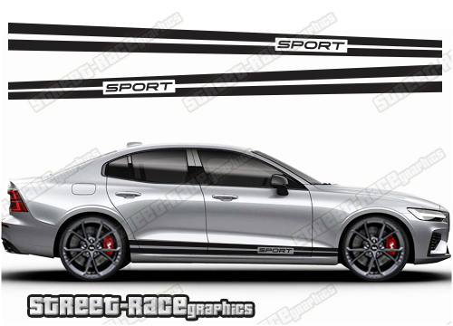 Volvo S60 racing stripes 006
