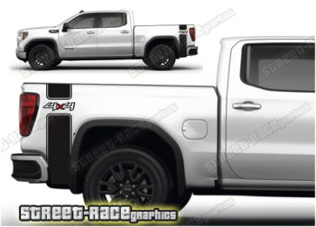 GMC Sierra bed stickers 001