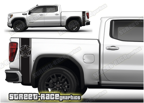 GMC Sierra bed stickers 003