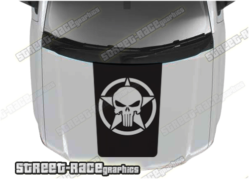 Ford 4x4 bonnet / hood graphics 006 - PUNISHER