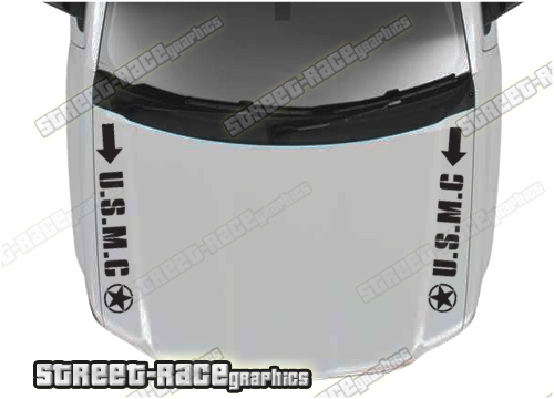 Isuzu D-Max 4x4 bonnet / hood graphics 043
