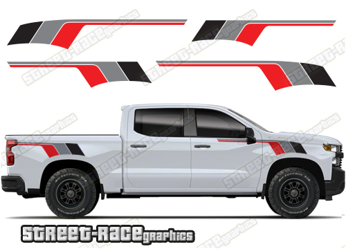 Chevrolet Silverado racing stripes 012