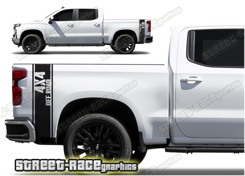 Chevrolet Silverado bed stickers 004