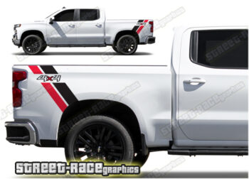 Chevrolet Silverado bed stickers 006