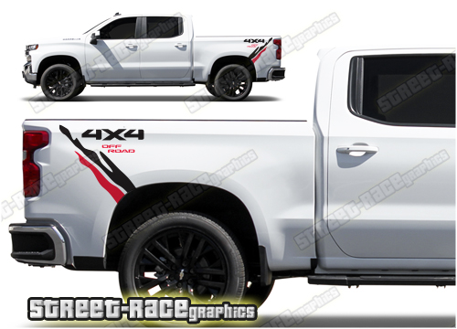 Chevrolet Silverado tub stickers 011