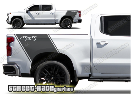 Chevrolet Silverado tub stickers 012