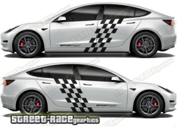 Tesla Model 3 large graphics 026 - Racing flags