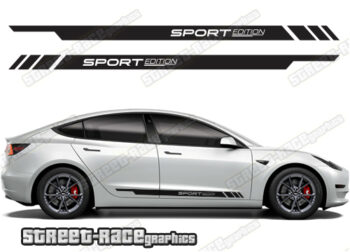 Tesla Model 3 racing stripes 002