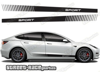 Tesla Model 3 racing stripes 011