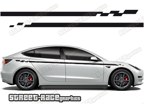 Tesla Model 3 racing stripes 012