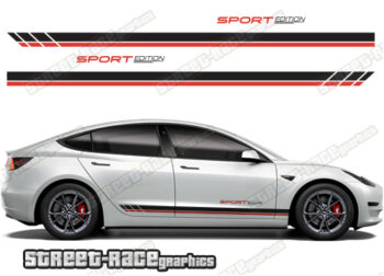 Tesla Model 3 racing stripes 022