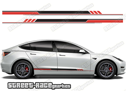 Tesla Model 3 racing stripes 029