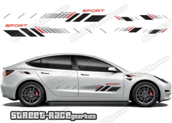 Tesla Model 3 racing stripes 031