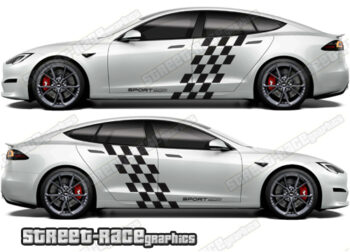 Tesla Model S large graphics 026 - Racing flags