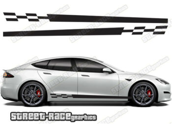Tesla Model S racing stripes