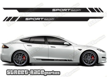 Tesla Model S racing stripes 002