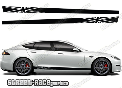 Tesla Model S racing stripes 003