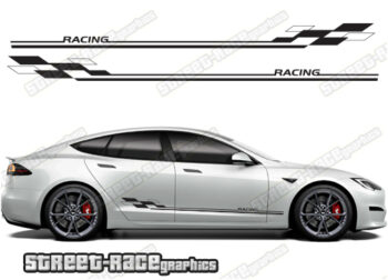 Tesla Model S racing stripes 004