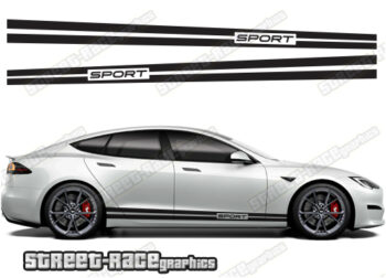 Tesla Model S racing stripes 006