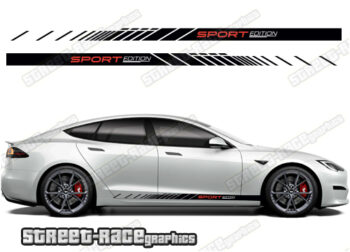 Tesla Model S racing stripes 008