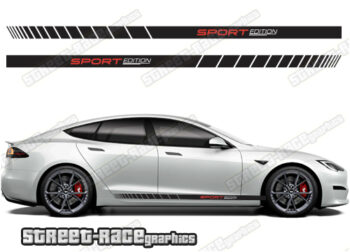 Tesla Model S racing stripes 009