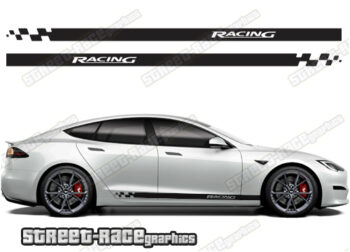 Tesla Model S racing stripes 010