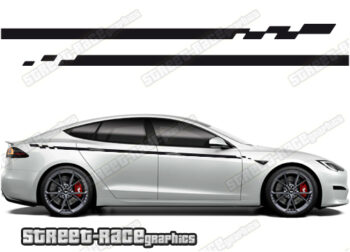 Tesla Model S racing stripes 012