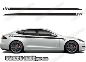 Tesla Model S racing stripes 014