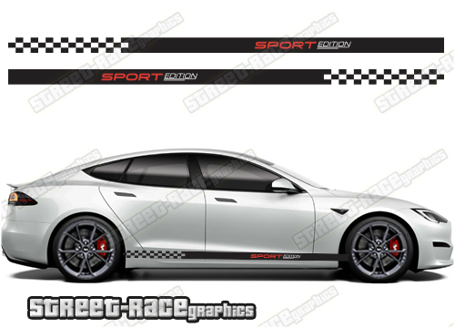 Tesla Model S racing stripes 017
