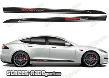 Tesla Model S racing stripes 018