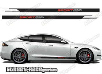 Tesla Model S racing stripes 019
