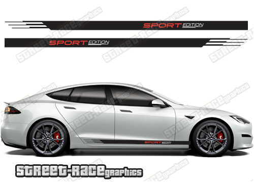 Tesla Model S racing stripes 019