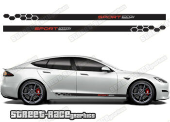 Tesla Model S racing stripes 020