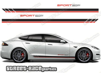 Tesla Model S racing stripes 022
