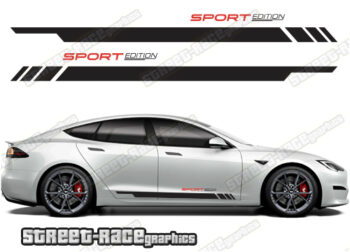 Tesla Model S racing stripes 023