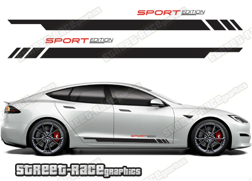 Tesla Model S racing stripes 023