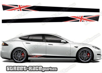 Tesla Model S racing stripes 024 - Union Jack