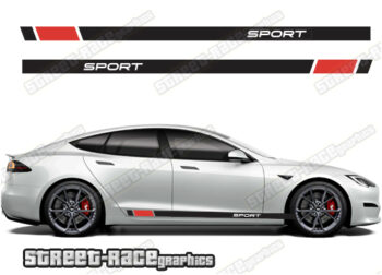 Tesla Model S racing stripes 025