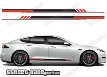 Tesla Model S racing stripes 029